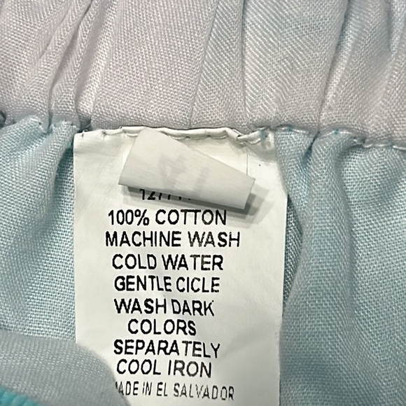 Little Threads Christmas smocked outfit. Size 4T, runs small. Blue and white. - Picture 6 of 8